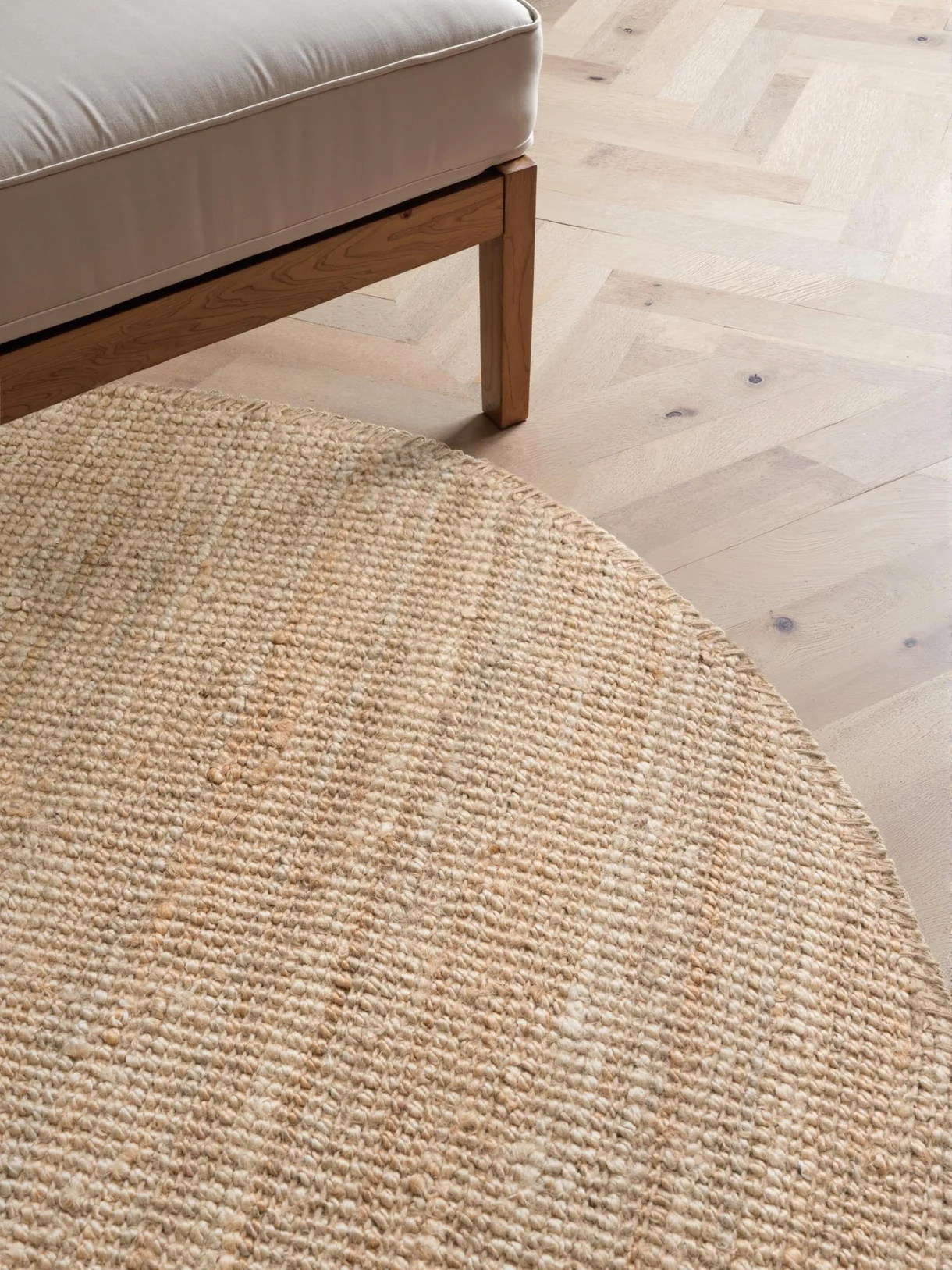 Rond Jute Vloerkleed Jaipur Goud - 160 CM rond