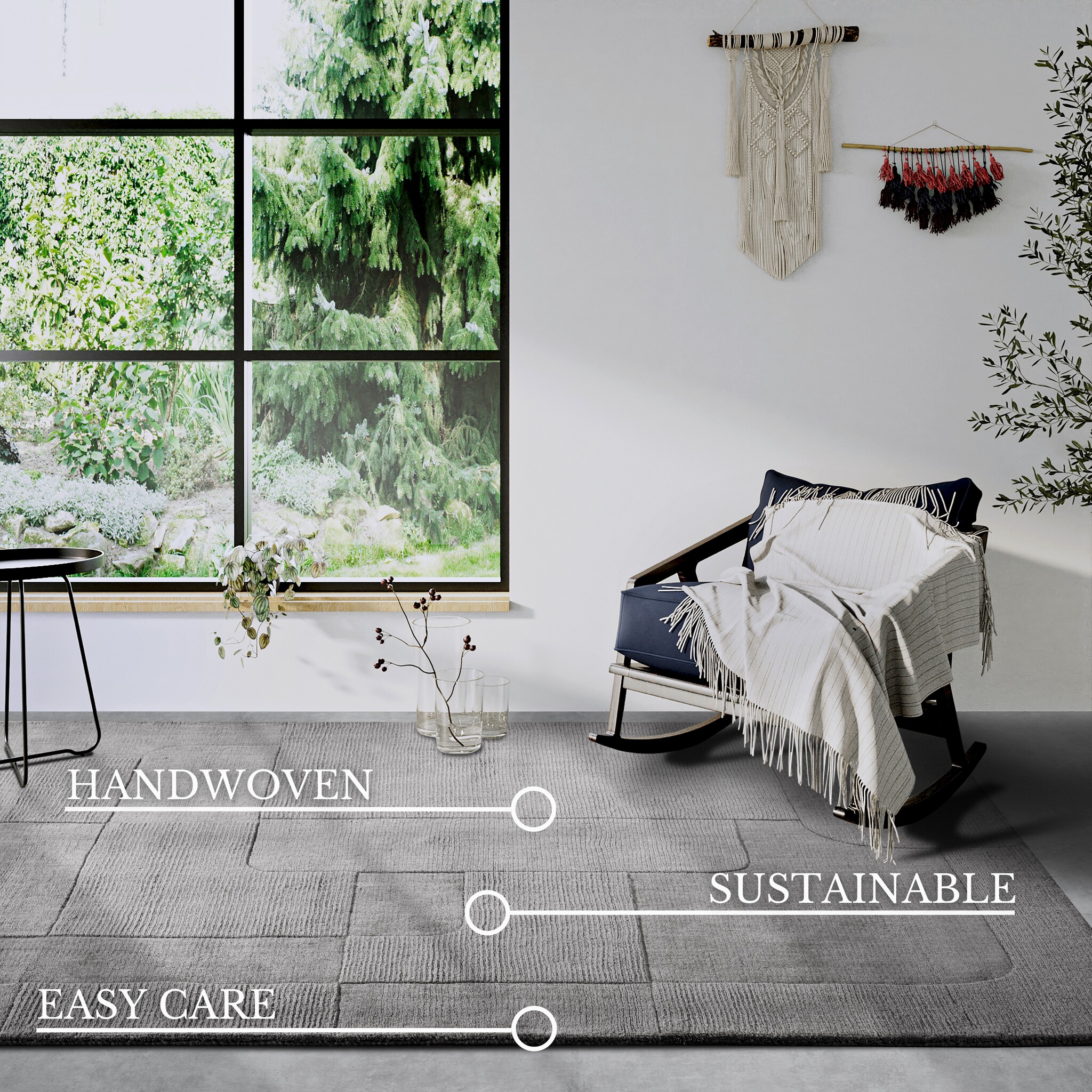 Villeroy & Boch Charlotte Wol Vloerkleed Grijs - 120x170 CM