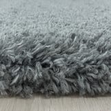 Pearl Soft Rond Hoogpolig Vloerkleed Lichtgrijs - 80 CM rond