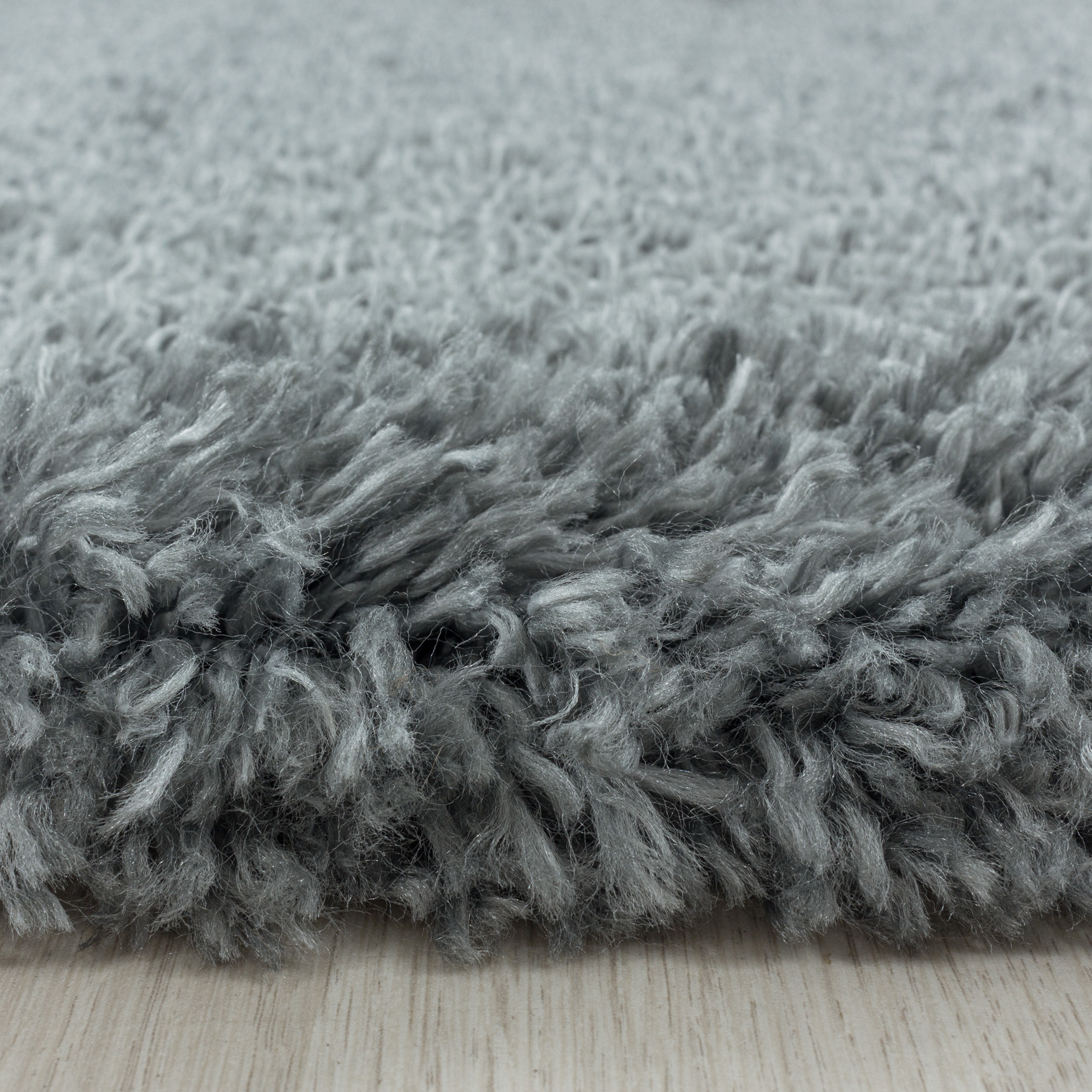 Pearl Soft Rond Hoogpolig Vloerkleed Lichtgrijs - 80 CM rond