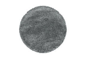 Pearl Soft Rond Shaggy Hoogpolig Vloerkleed Lichtgrijs - 80 CM rond