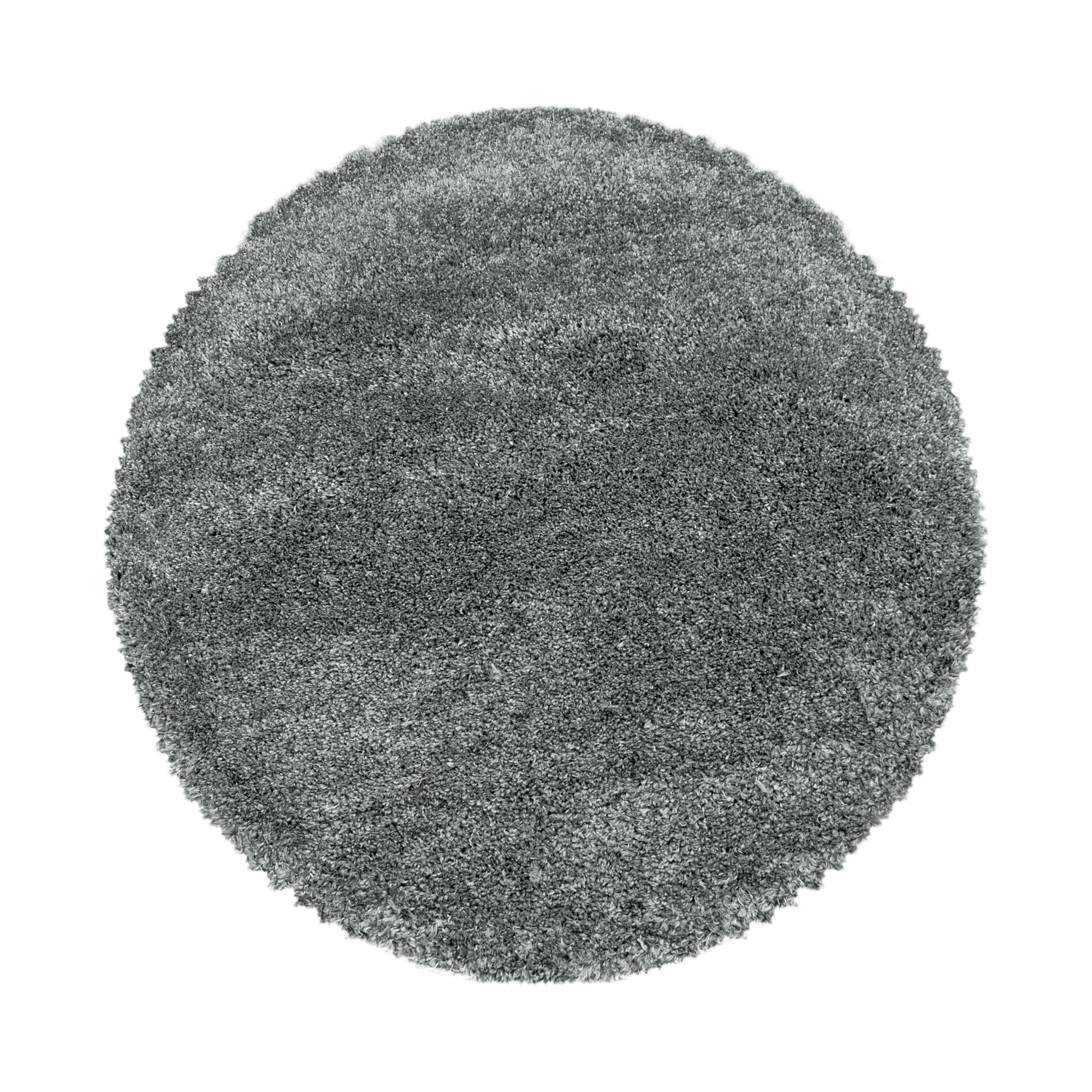 Pearl Soft Rond Hoogpolig Vloerkleed Lichtgrijs - 80 CM rond