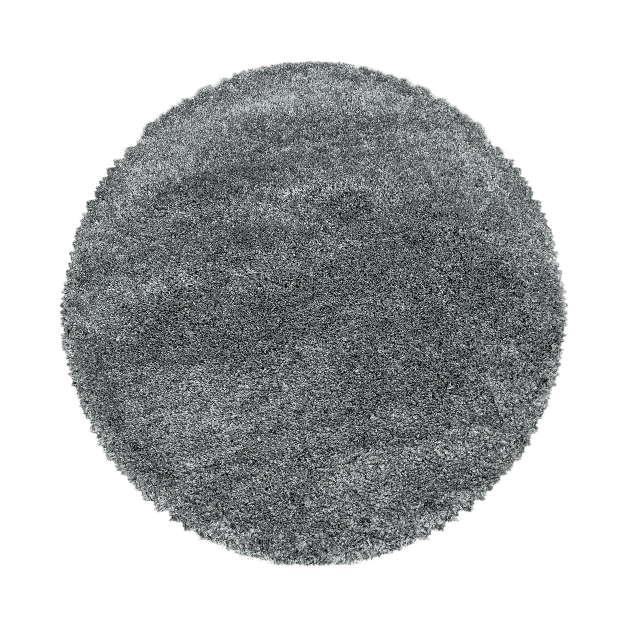 Pearl Soft Rond Hoogpolig Vloerkleed Lichtgrijs - 80 CM rond