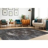 Luxury Picasso Elysee Laagpolig Velvet Vloerkleed Zilver - 80x150 CM