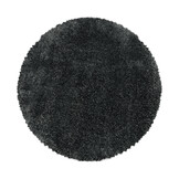 Pearl Soft Rond Hoogpolig Vloerkleed Grijs - 160 CM rond