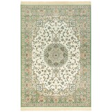Oosters Velours Vloerkleed Antik Nain Creme Groen - 95x140 CM