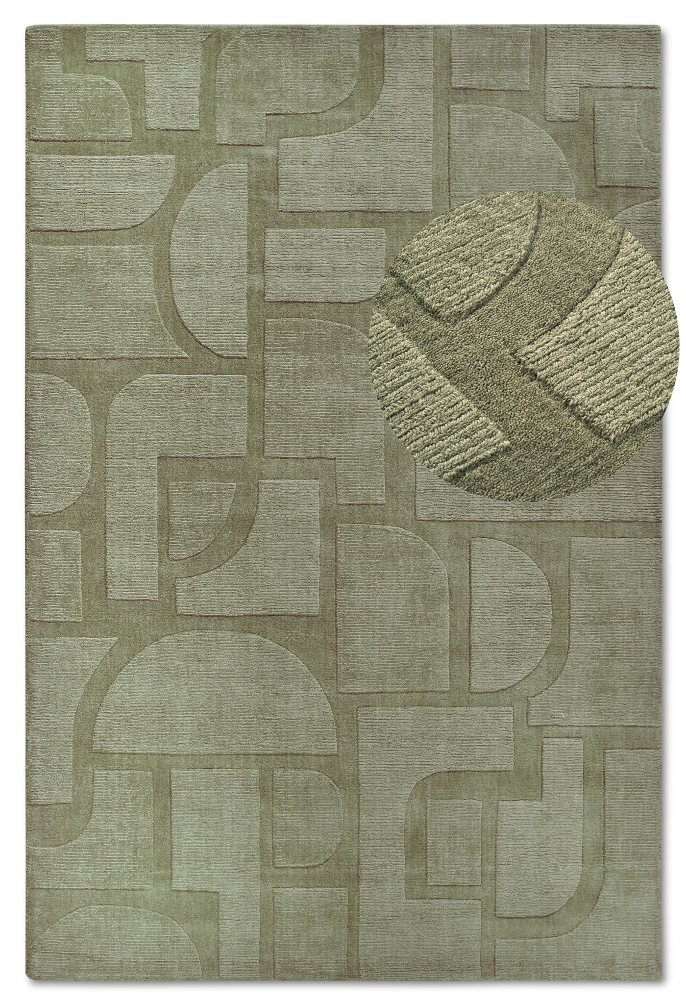 Villeroy & Boch Alexis Wol Vloerkleed Groen - 190x280 CM