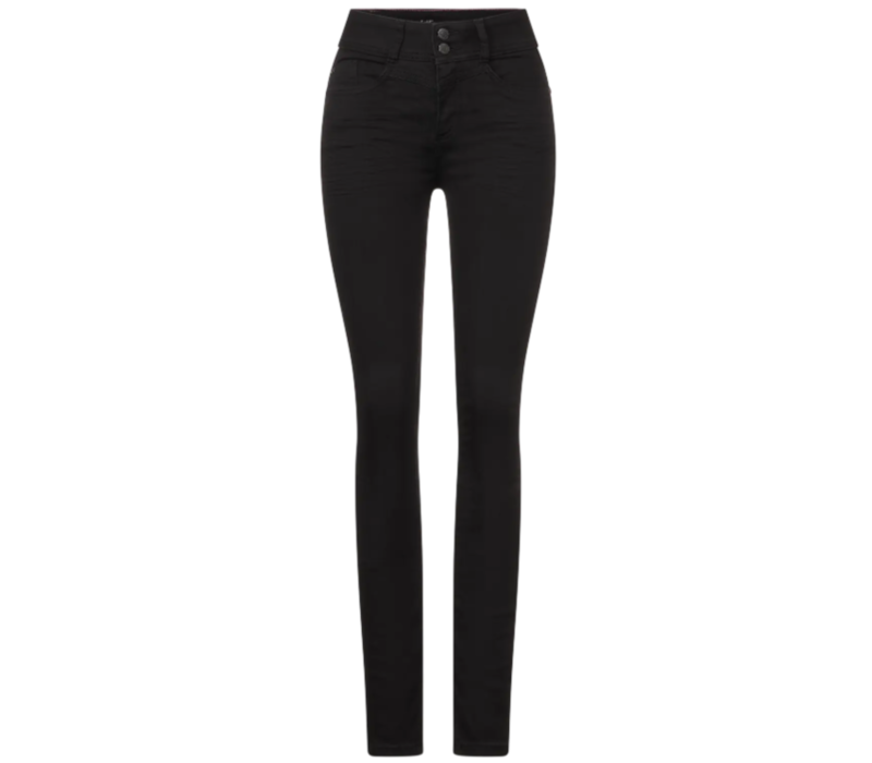 Street One York High Waist Black Rinsed Wash