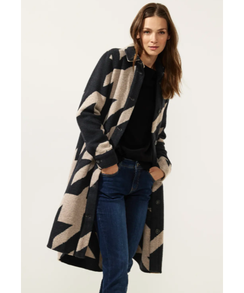 StreetOne Street One Long Coat Houndstooth Dessin