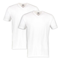 Lerros T-Shirt V-Hals 2 Stuks White