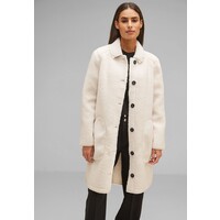 Street One Bonded Teddy Overshirt Coat Snow Cream