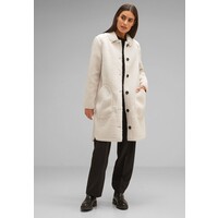 Street One Bonded Teddy Overshirt Coat Snow Cream