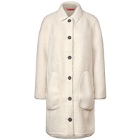 Street One Bonded Teddy Overshirt Coat Snow Cream