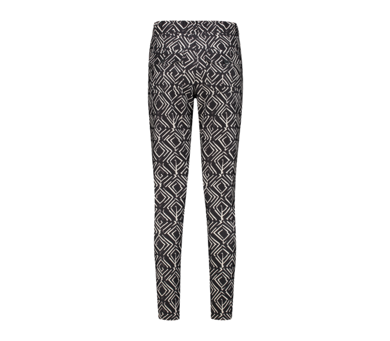 Helena Hart Broek Chino Print Gio Zwart