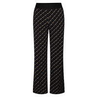 Zoso Printed Travel Pant with Tricotband Black Blue Brown
