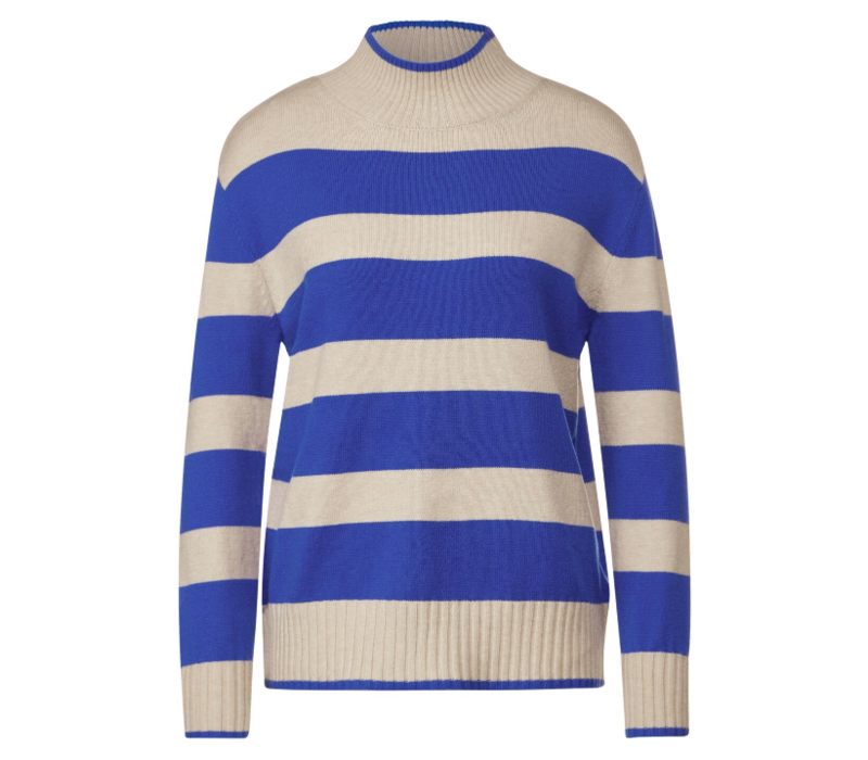 Street One Striped Sweater Fresh Intense Gentle Blue