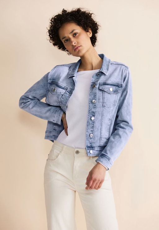 Shop Street One Denim Jacket Heavy Bright Bleach online