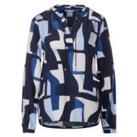 Street One Printed Tunic Blouse Deep Blue