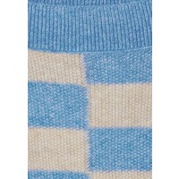 Street One Striped Boothals Sweater Light Spring Blue Melange