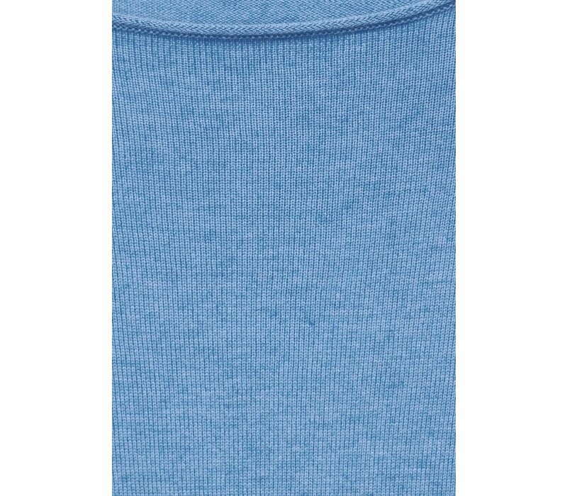 Street One Basic Boothals Sweater Light Spring Blue Melange