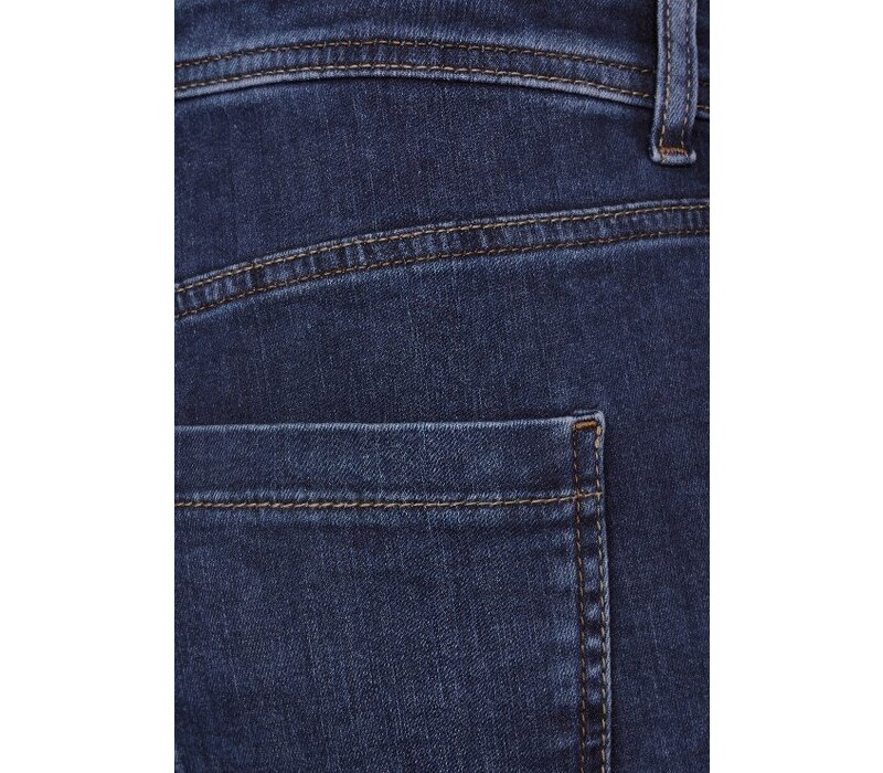 Street One Jane High Waist Mid Indigo Random Wash