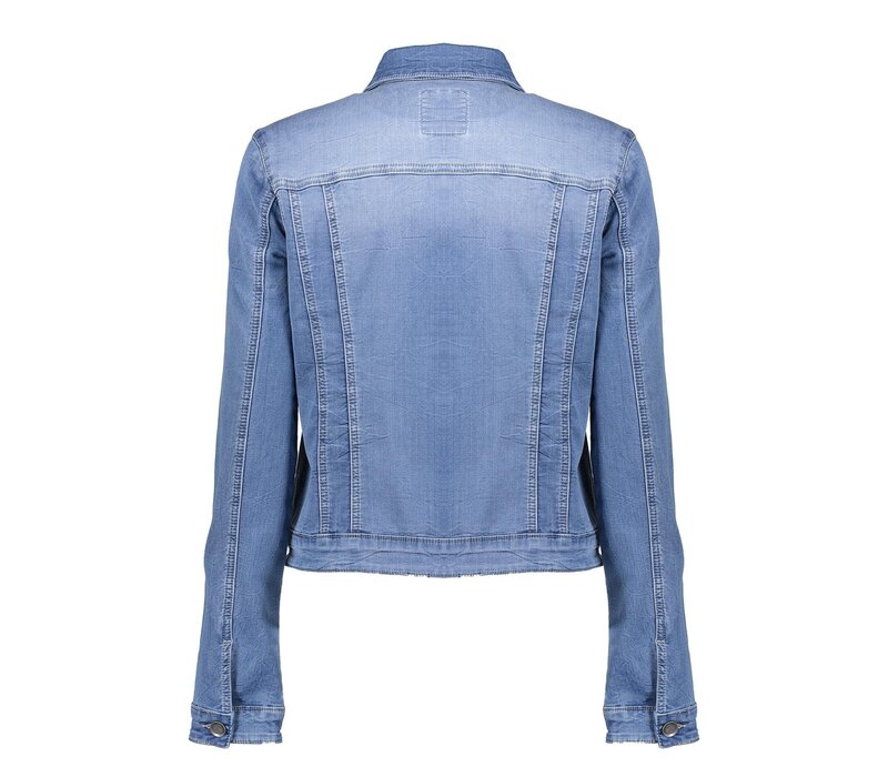 Geisha Jeans Jacket Jog Mid Blue Denim