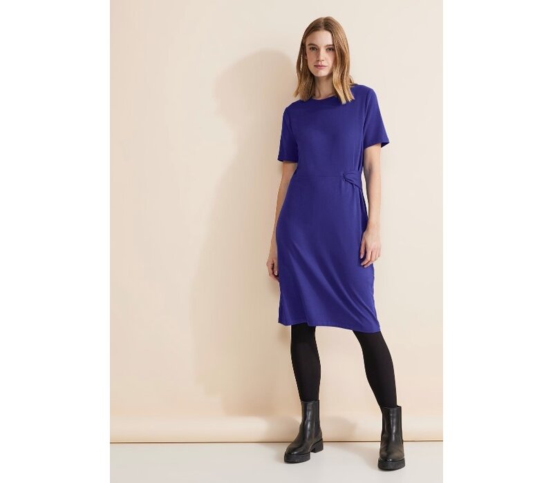 Street One Knot Etui Jersey Dress Intense Royal Blue