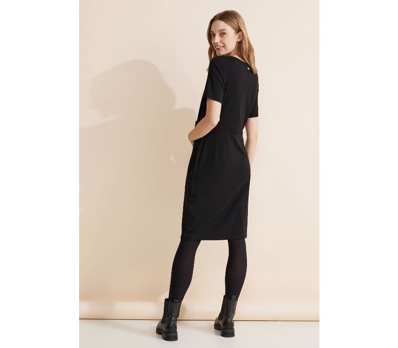 Street One Knot Etui Jersey Dress Black