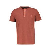 Lerros T-Shirt Serafino Deep Coral Red