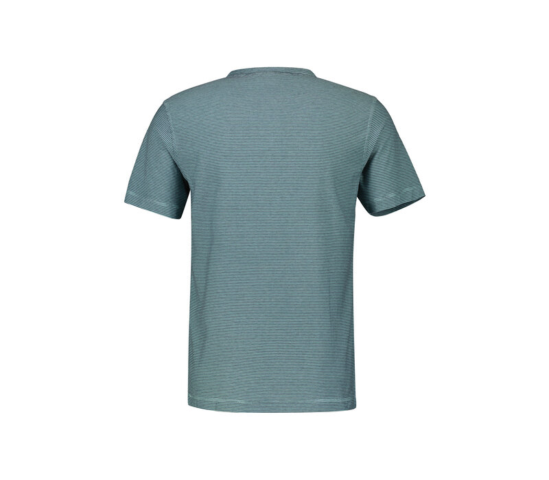 Lerros T-Shirt Serafino Coastal Sea Blue