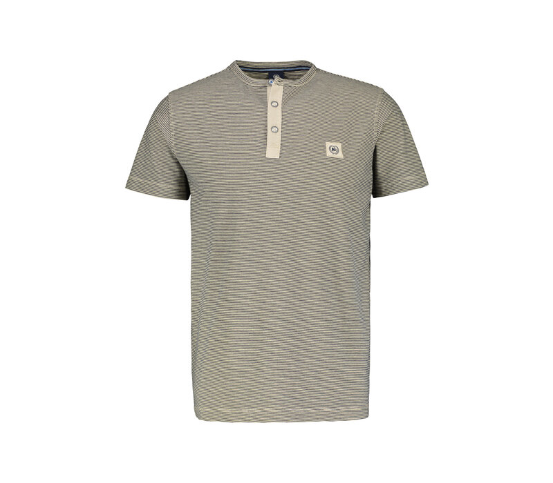 Lerros T-Shirt Serafino Light Dune Beige