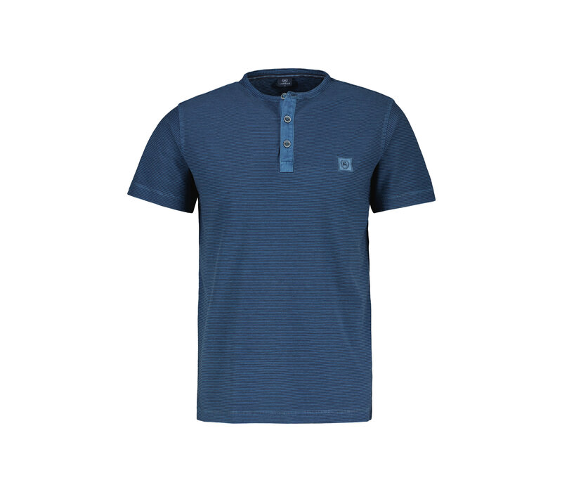 Lerros T-Shirt Serafino Storm Blue