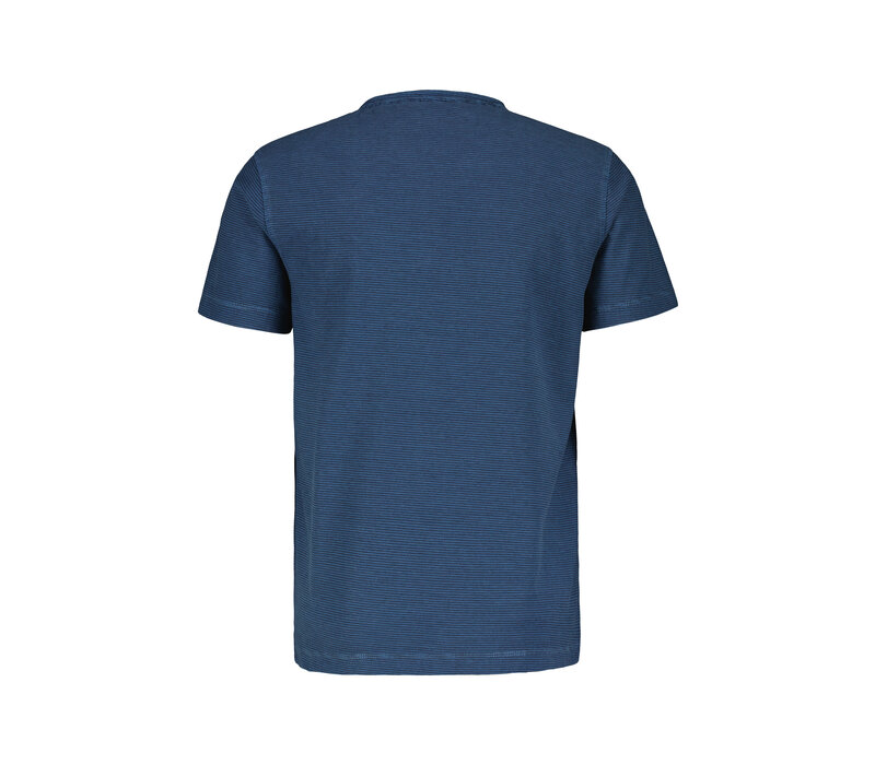 Lerros T-Shirt Serafino Storm Blue