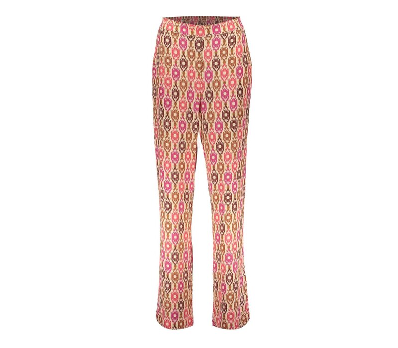 Geisha Pants Sand Brown Fuchsia