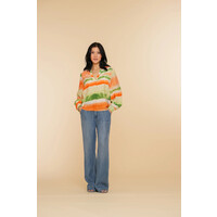 Geisha  Blouse Orange Green