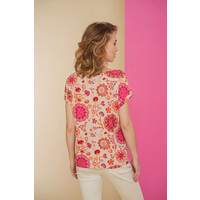 Geisha Top Sand Fuchsia Brown