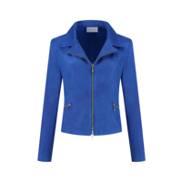 Helena Hart Zipper Biker Electric Blue