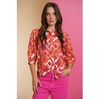 Geisha Blouse Sand Fuchsia