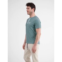 Lerros T-Shirt Serafino Coastal Sea Blue