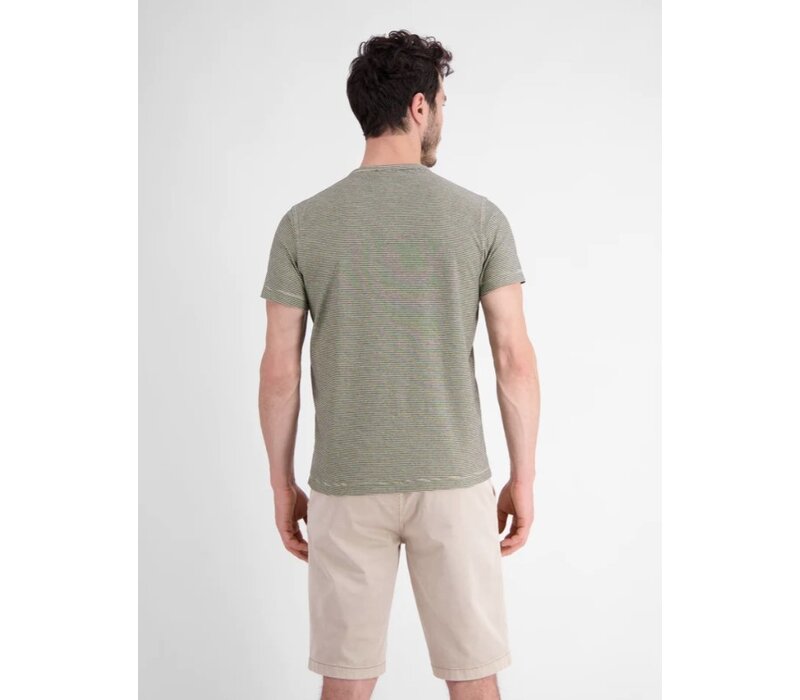 Lerros T-Shirt Serafino Light Dune Beige