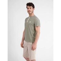 Lerros T-Shirt Serafino Light Dune Beige