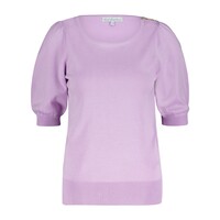 Red Button Sweet Fine Knit & Buttons Soft Lilac