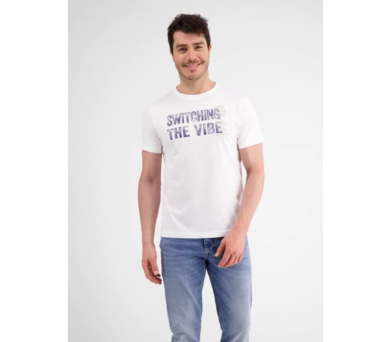 Lerros T-Shirt Serafino Broken White