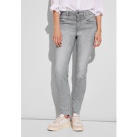 Street One York High Waist Light Grey Random Wash