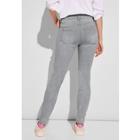 Street One York High Waist Light Grey Random Wash