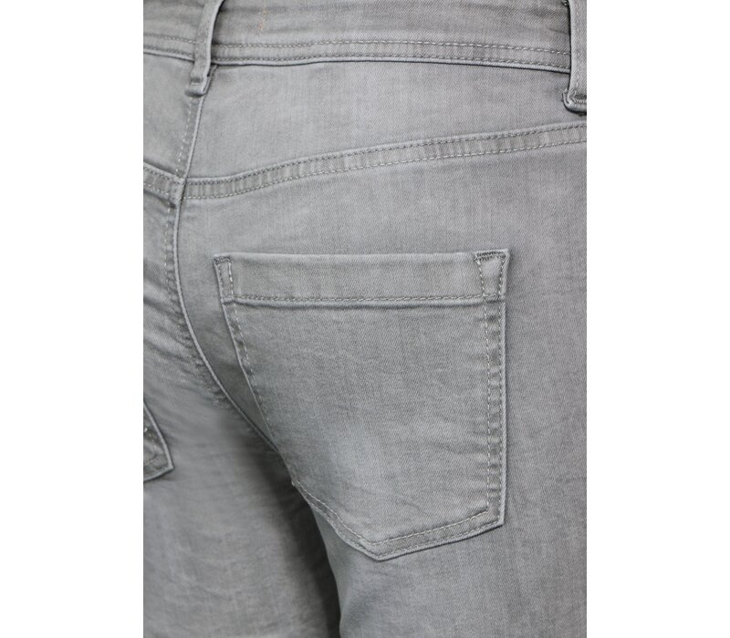 Street One York High Waist Light Grey Random Wash