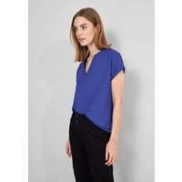 Street One Shirtblouse Splitneck Intense Royal Blue