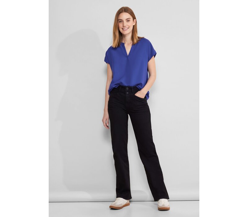 Street One Shirtblouse Splitneck Intense Royal Blue