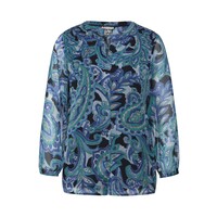 Street One Printed Chiffonblouse Intense Aqua