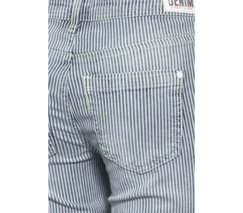 Street One Jane Mid Waist Indigo Stripes Soft Washed